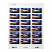 Dark Blue Clouds Address Label (Full Sheet)