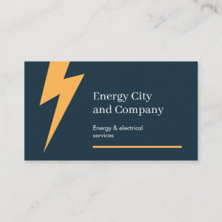 Dark Blue Electrician Services Contractor Visitekaartje