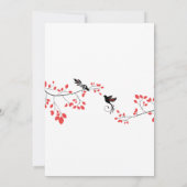 Dark Blue Elegant Spring Weddings Custom Invitatio Kaart (Achterkant)