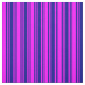 Dark Blue & Fuchsia Lines Pattern Stof (Swatch)