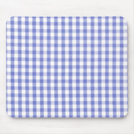 Dark blue gingham patroon muismat (Voorkant)