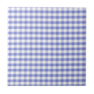 Dark blue gingham patroon tegeltje