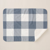 Dark Blue Gingham Pattern Sherpa Deken (Voorkant (horizontaal))