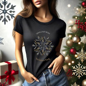 Dark Blue & Gold Midnight Sparkle Stars New Year T-shirt