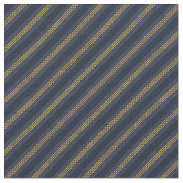 Dark Blue & Gold Stripes Stof