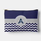 Dark Blue Gray Chevron Etui (Voorkant)