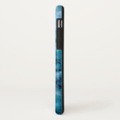 Dark Blue Marble, gepersonaliseerde monogrammen Case-Mate iPhone Case (Achterkant/links)