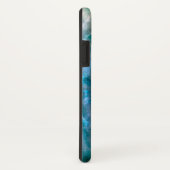 Dark Blue Marble, gepersonaliseerde monogrammen Case-Mate iPhone Case (Achterkant / rechts)