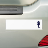 Dark Blue Seahorse Bumpersticker (Op auto)
