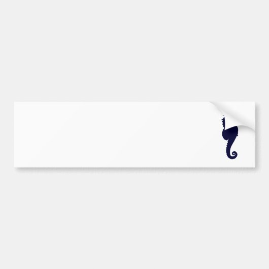 Dark Blue Seahorse Bumpersticker (Voorkant)