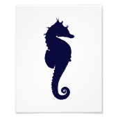Dark Blue Seahorse Foto Afdruk (Voorkant)