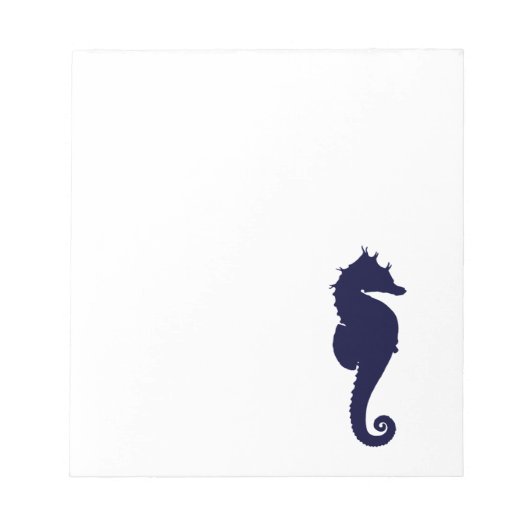 Dark Blue Seahorse Notitieblok (Voorkant)