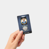 Dark Blue Security ID-badge IT-wetshandhaving Badge (Handheld)