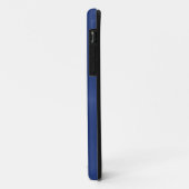 Dark Blue Shiny Stainless Steel Metal Case-Mate iPhone Case (Achterkant/links)