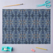 Dark Blue Sky Tie Dye Patroonstijl Tissuepapier (Craft)