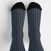 Dark blue stripes with your initials in gray sokken (Top)