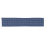 Dark blue textured geometric napkins korte tafelloper (Horizontaal)
