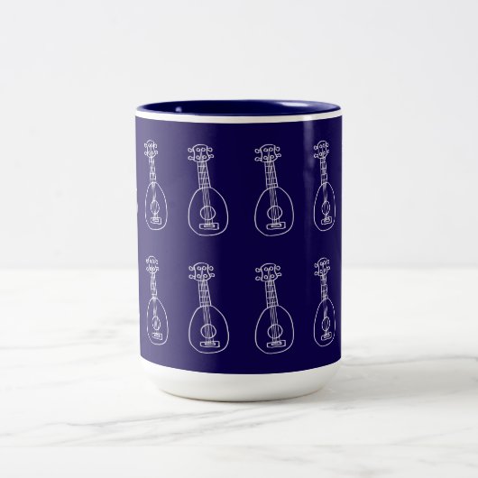 Dark Blue Ukulele Mug (Centre)