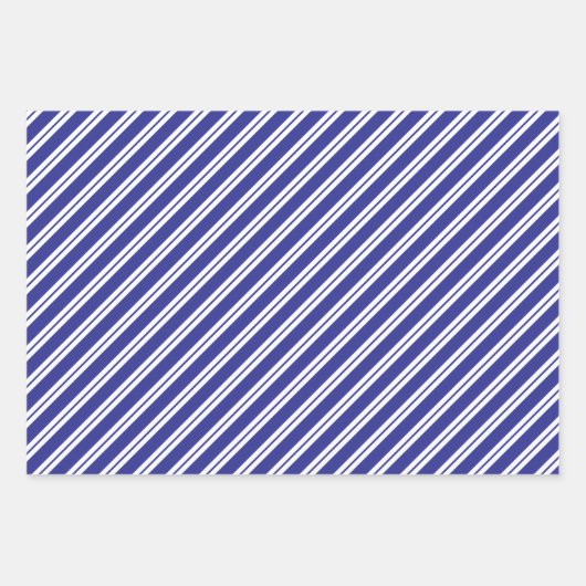 Dark Blue & White Coordinated Christmas Inpakpapier Vel (Voorkant 3)