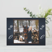 Dark Blue Wood Afstuderen aangekondigd Aankondiging (Staand voorkant)