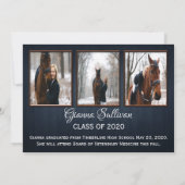 Dark Blue Wood Afstuderen aangekondigd Aankondiging (Achterkant)