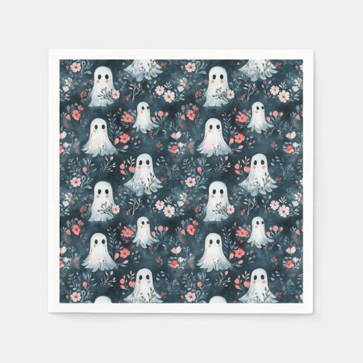 Dark Boho Ghost Pattern Servetten (Voorkant)