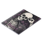 Dark Boho Gothic Skeleton & Roses Halloween Notitieboek (Linkerzijde)