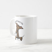 Dark Brindle Greyhound IAAM Koffiemok (Voorkant links)