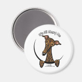 Dark Brindle Greyhound IAAM Magneet (Voorkant / Achterkant)