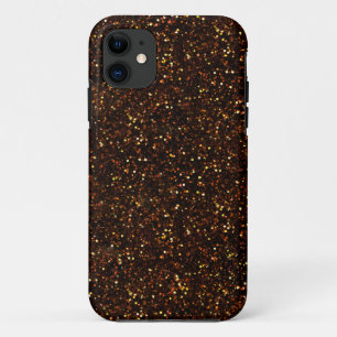 Dark Bronze Oranje Glitter iPhone 11 Hoesje