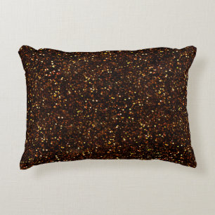 Dark Bronze Oranje Glitter Decoratief Kussen