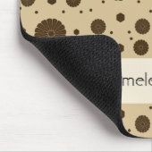 Dark Brown Micro Floral Sand  Muismat (Hoek)