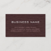 Dark Brown Professionnel Carte de visite moderne (Dos)