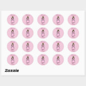 Dark Brunette Princess Stickers (Vel)