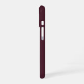 Dark Burgundy Custom Monogram iPhone 16 Hoesje (Linkerkant)