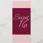 Dark Burgundy Light Pink Flat Menu (Dos)