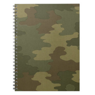 Dark Camouflage Spiral Notitieboek