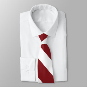 Dark Cardinal et White University Stripe Cravate