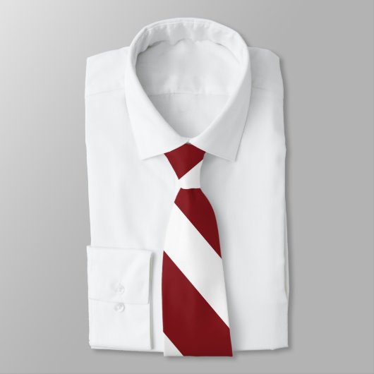 Dark Cardinal et White University Stripe Cravate (Attaché)