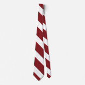Dark Cardinal et White University Stripe Cravate (Devant)