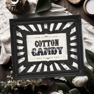Dark Carnival Psycho Circus Cotton Snoep Sign Poster