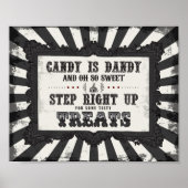 Dark Carnival Psycho Circus Party Snoep Teken Poster (Voorkant)