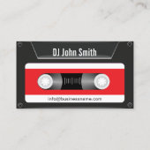 Dark Cassette Tape Music DJ Carte de visite (Dos)
