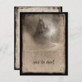 Dark Castle Wedding shower gothique Invitation (Devant / Derrière)
