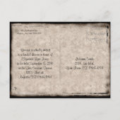 Dark Castle Wedding shower gothique Invitation (Dos)