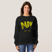 DARK Cat Eyes Sweatshirt gothique | Chat noir Drip (Devant entier)