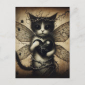 Dark Cat Fairy Briefkaart (Voorkant)