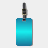 Dark Cerulean en Aqua Gradient Bagagelabel (Voorkant verticaal)