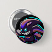 Dark Chao - Running - Swimming Variant Custom Art Ronde Button 5,7 Cm (Voorkant /achterkant)