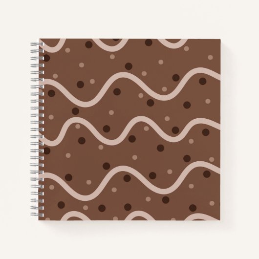 Dark Chocolate Drizzle & Sprinkles Pattern Journal Notitieboek (Voorkant)